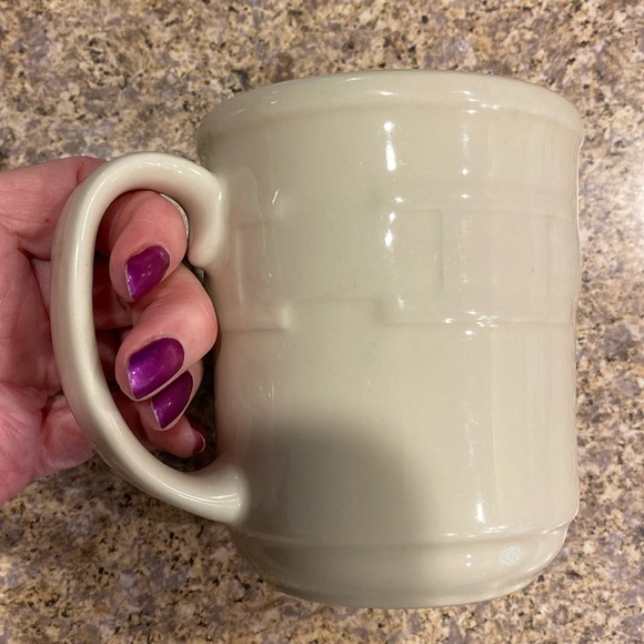 1 Retired Longaberger Ivory Mug Woven Traditions Vitrified Pottery (1 Mug Only) - Picture 4 of 16